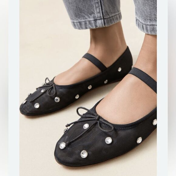 Cushionaire Elegant Mary Jane Mesh Flat Shoes - Picture 1 of 6
